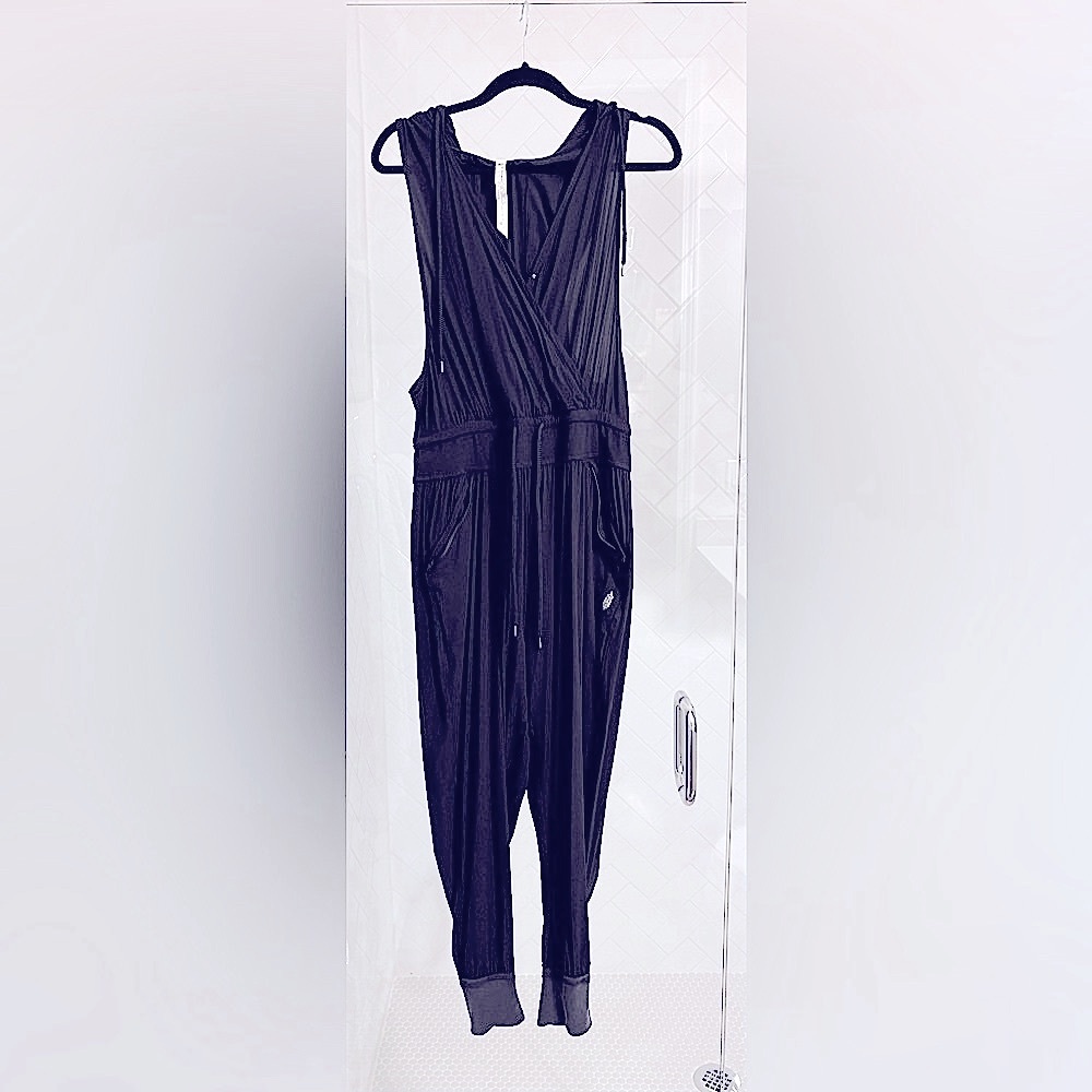 FREE PEOPLE • Black Athleisure Jumpsuit • Size M